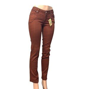 Hybrid and Company Junior's Toothshound Print Skinny Jeans, Sz. 5